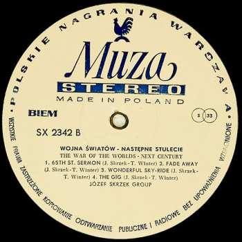 LP Józef Skrzek: Wojna Światów - Następne Stulecie