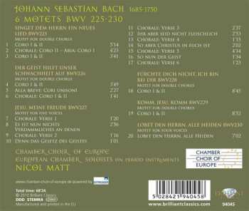 CD Johann Sebastian Bach: Motets, BWV 225-230