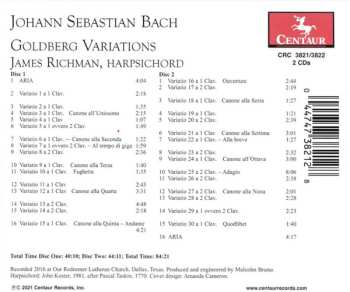 2CD Johann Sebastian Bach: Goldberg Variations