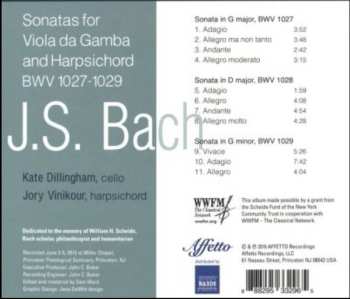 CD Johann Sebastian Bach: Sonatas For Viola Da Gamba & Harpsichord, BWV 1027-1029