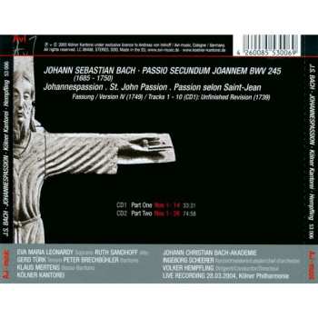 2CD Johann Sebastian Bach: Johannespassion