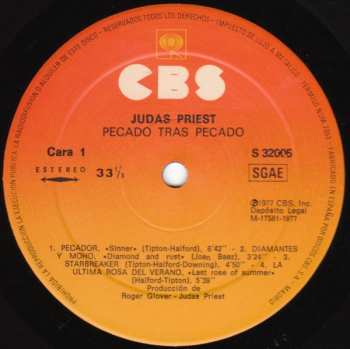 LP Judas Priest: Pecado Tras Pecado