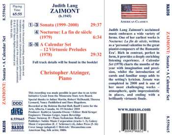 CD Christopher Atzinger: Sonata • A Calendar Set / Nocturne: La Fin De Siècle