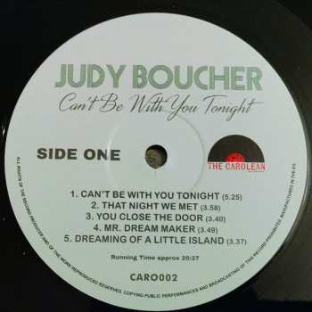 LP Judy Boucher: Can't Be With You Tonight