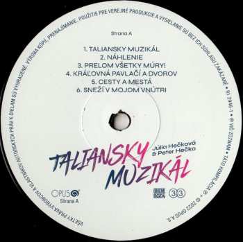 LP Júlia Hečková: Taliansky muzikál