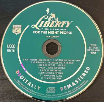 CD Julie London: For The Night People LTD