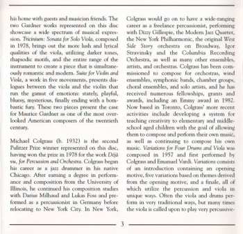 CD Michael Colgrass: Fashionably Late: Juliet White-Smith Debuts!