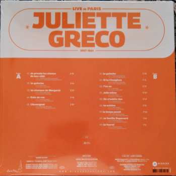 LP Juliette Gréco: Live  In Paris 1957-1961