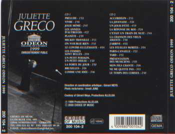 2CD Juliette Gréco: Odéon 1999