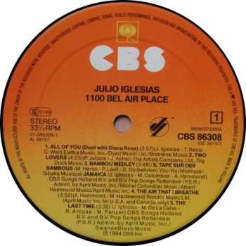 LP Julio Iglesias: 1100 Bel Air Place