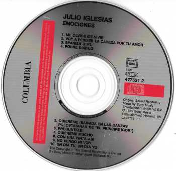 CD Julio Iglesias: Emociones