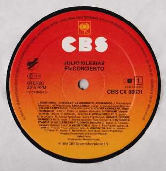 2LP Julio Iglesias: En Concierto