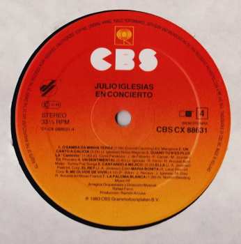 2LP Julio Iglesias: En Concierto