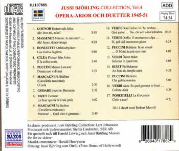 CD Jussi Björling: Jussi Björling Collection, Vol 4 Opera-arior Och Duetter 1945-51