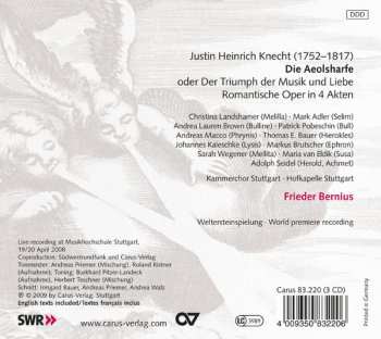 3CD/Box Set Justin Heinrich Knecht: Die Aeolsharfe - Oder Der Triumph Der Musik Und Liebe (Romantische Oper In 4 Akten)