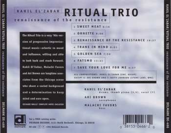 CD Kahil El'Zabar's Ritual Trio: Renaissance Of The Resistance