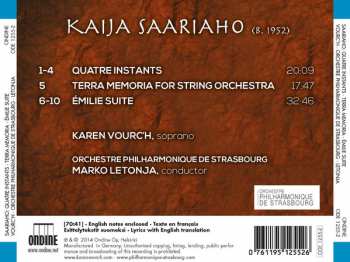 CD Orchestre Philharmonique De Strasbourg: Émilie Suite · Quatre Instants · Terra Memoria