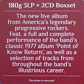 3LP/2CD/Box Set Kansas: Point Of Know Return (Live & Beyond)  LTD