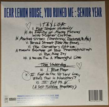 LP Kaonashi: Dear Lemon House, You Ruined Me: Senior Year