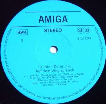 2LP Karat: 10 Jahre - Auf Dem Weg Zu Euch - Live (2xLP)