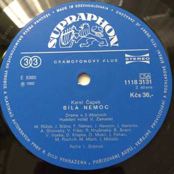 3LP Karel Čapek: Bílá Nemoc