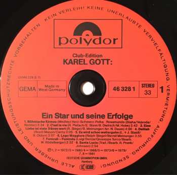 LP Karel Gott: Ein Star Und Seine Erfolge