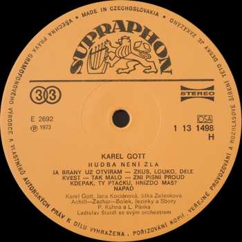 LP Karel Gott: Hudba Není Zlá