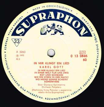LP Karel Gott: In Mir Klingt Ein Lied
