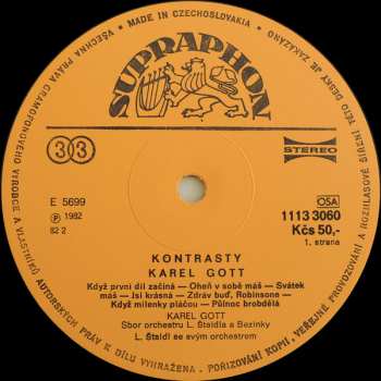 LP Karel Gott: Kontrasty