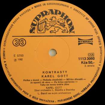 LP Karel Gott: Kontrasty