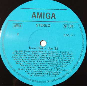 LP Karel Gott: Live '85