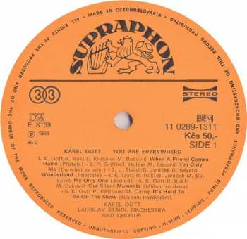LP Karel Gott: You Are Everywhere