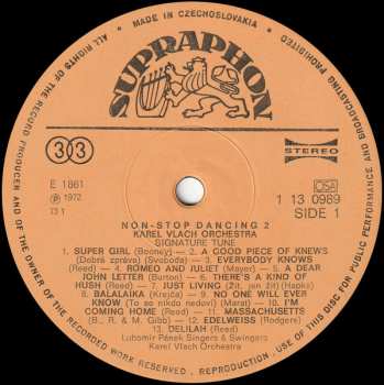 LP Karel Vlach Orchestra: Non-Stop Dancing 2 »25 Top Hits«