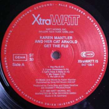 LP Karen Mantler: Karen Mantler And Her Cat Arnold Get The Flu