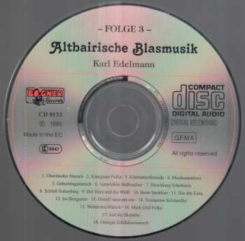 CD Karl Edelmann: Altbairische Blasmusik - Folge 3