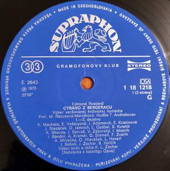 LP Edmond Rostand: Cyrano Z Bergeracu