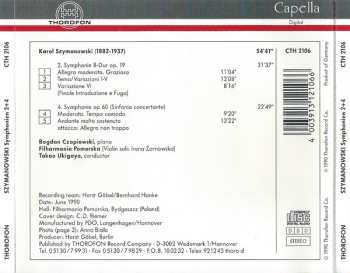 CD Karol Szymanowski: Symphonie N°2 Opus 19 · Symphonie N°4 Opus 60