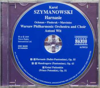 CD Karol Szymanowski: Harnasie (Ballet-Pantomime) • Mandragora • Prince Potemkin, Incidental Music to Act V