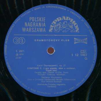 LP The National Warsaw Philharmonic Orchestra: Stabat Mater / Symfonie Č. 3 "Píseň Noci"