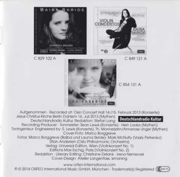 CD Karol Szymanowski: Violin Concerts, Myths 