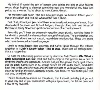 CD Karrin Allyson: I Didn't Know About You