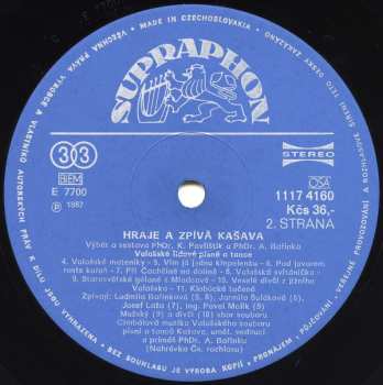 LP Kašava: Hraje a Zpívá Kašava (Lidové Písně Z Valašska)