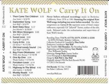CD Kate Wolf: Carry It On