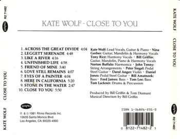 CD Kate Wolf: Close To You