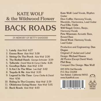 CD Kate Wolf: Back Roads