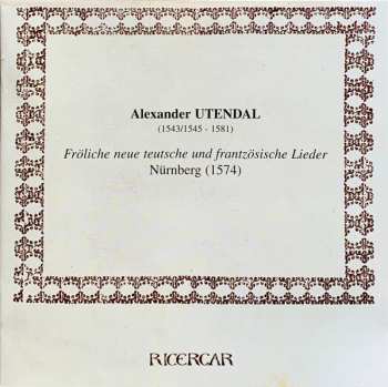 CD Stephan MacLeod: Fröliche Neue Teutsche Und Frantzösiche Lieder