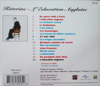 CD Katerine: L'Education Anglaise