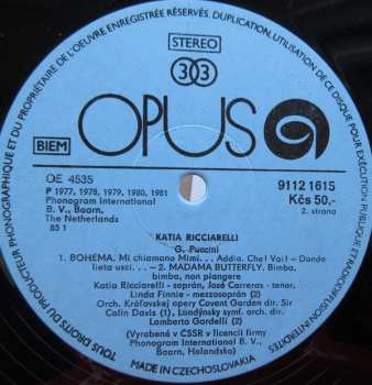 LP Katia Ricciarelli: Verdi-Puccini