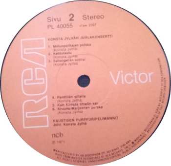 LP Kaustisen Purppuripelimannit: Konsta Jylhän Juhlakonsertti - The Best Of Finnish Folkmusic