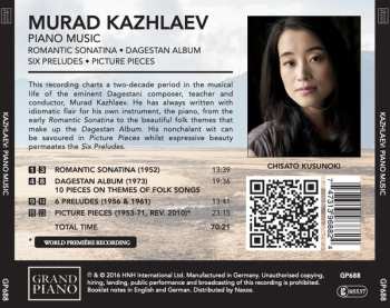 CD Мурад Кажлаев: Piano Music: Romantic Sonata • Dagestan Album • Six Preludes • Picture Pieces